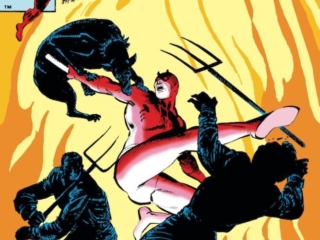 Daredevil #194 cover; pencils, Ed Hannigan; inks, Klaus Janson; Jeremiah Jenks, Matthew Jenks