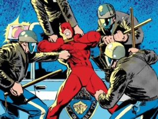 Daredevil #195 cover; pencils and inks, Klaus Janson