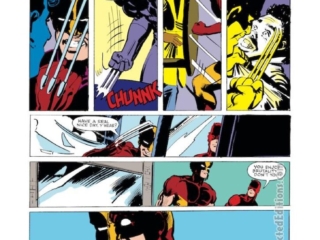 Daredevil #196, pg. 8; layouts, Larry Hama; pencils and inks, Klaus Janson; Wolverine, Turk