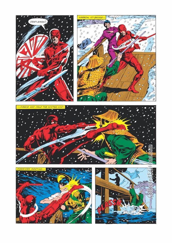 Daredevil #198, pg. 17; pencils, William Johnson; inks, Danny Bulanadi; Dark Wind assassins