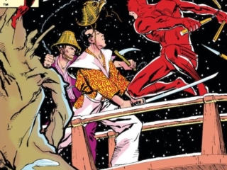 Daredevil #198 cover; pencils and inks, Carl Potts; Dark Wind Assassins