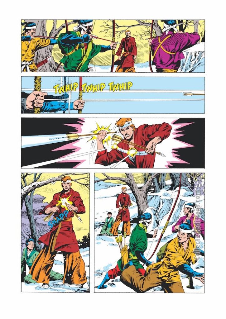 Daredevil #199, pg. 12; pencils, William Johnson; inks, Danny Bulanadi; Matt Murdock, Dark Wind assassins