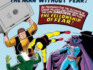 Daredevil #6 cover; pencils and inks, Wally Wood; the Fellowship of Fear, Mr. Fear, the Eel, the Ox