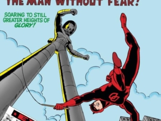 Daredevil #8 cover; pencils and inks, Wally Wood; Stilt-Man