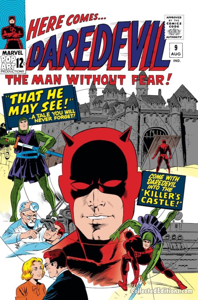 Daredevil #9 cover; pencils and inks, Wally Wood ; the Killer's Castle