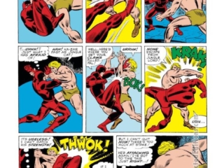 Daredevil #13, pg. 15; layouts, Jack Kirby; pencils and inks, John Romita Sr.; Ka-Zar, Savage Land