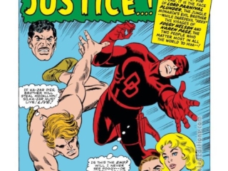 Daredevil #14, pg. 1; pencils, John Romita Sr.; inks, Frank Giacoia; If This Be Justice, Ka-Zar, Stan Lee