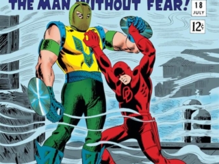 Daredevil #18 cover; pencils, John Romita Sr.; inks, uncredited; There Shall Come a Gladiator