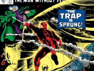 Daredevil #21 cover; pencils, Gene Colan; inks, Frank Giacoia; The Owl