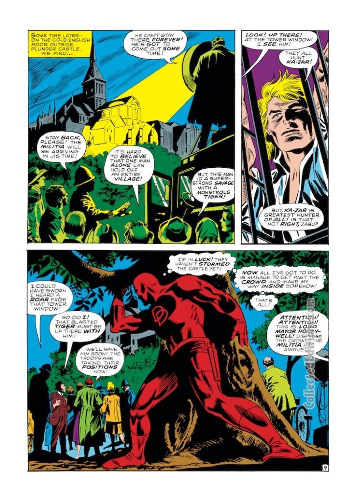 Daredevil #24, pg. 9; pencils, Gene Colan; inks, Frank Giacoia; Ka-Zar