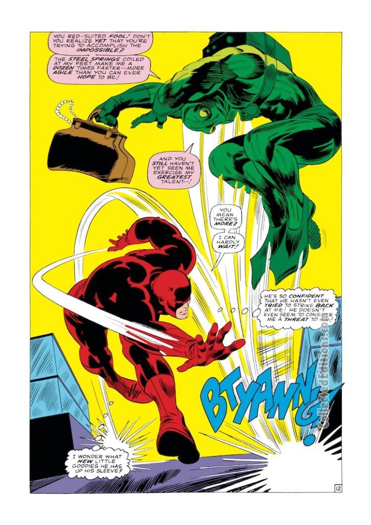 Daredevil #25, pg. 12; pencils, Gene Colan; inks, Frank Giacoia; Leap-Frog
