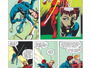 Daredevil #201, pg. 7; pencils, William Johnson; inks, Danny Bulanadi; Matt Murdock, Black Widow, Natasha Romanoff