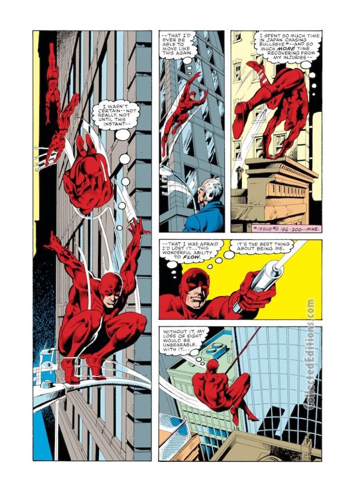 Daredevil #202, pg. 2; pencils, William Johnson; inks, Danny Bulanadi; New York City, Manhattan, billy club