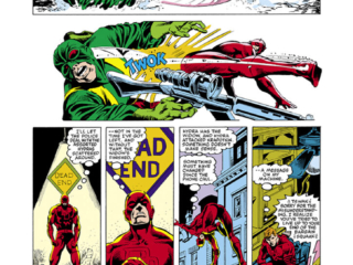Daredevil #207, pg. 15; pencils, William Johnson; inks, Danny Bulanadi, Mel Candido; Matt Murdock, Hydra, Dead End