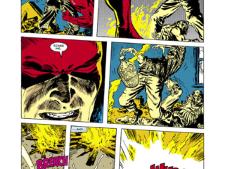 Daredevil #214, pg. 18; pencils and inks, David Mazzucchelli; hobo fire