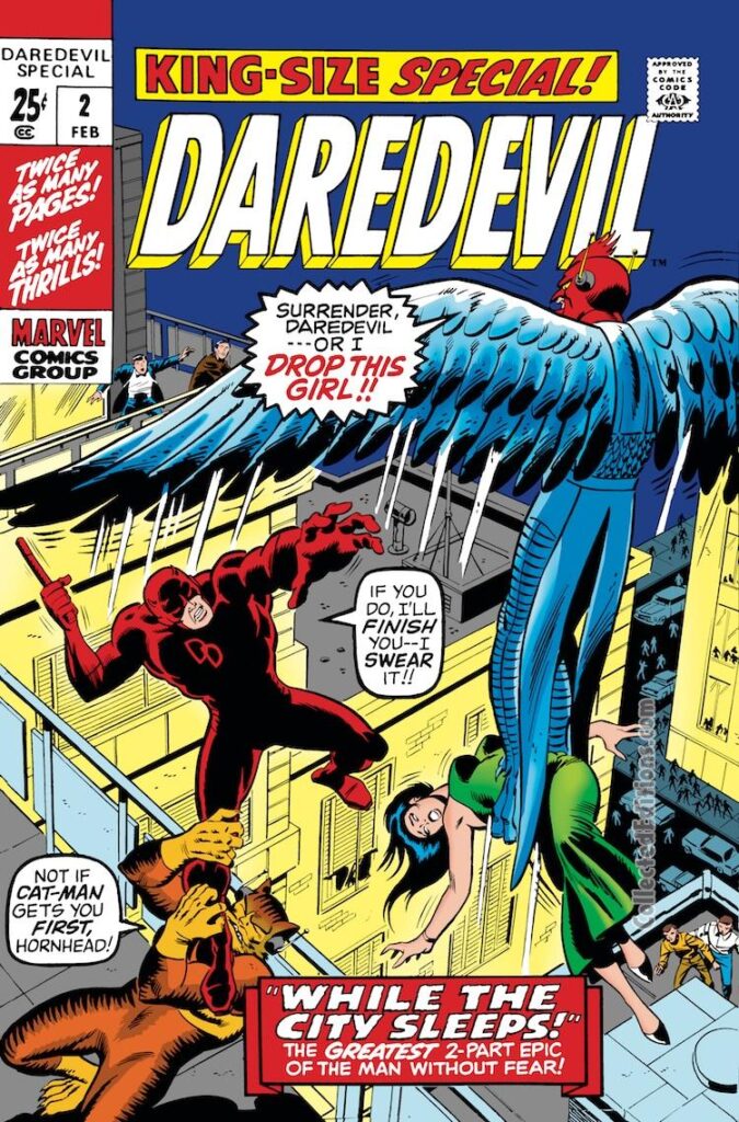 Daredevil Annual #2 cover; pencils, Sal Buscema; Ani-Men, Cat-Man, Bird-Man