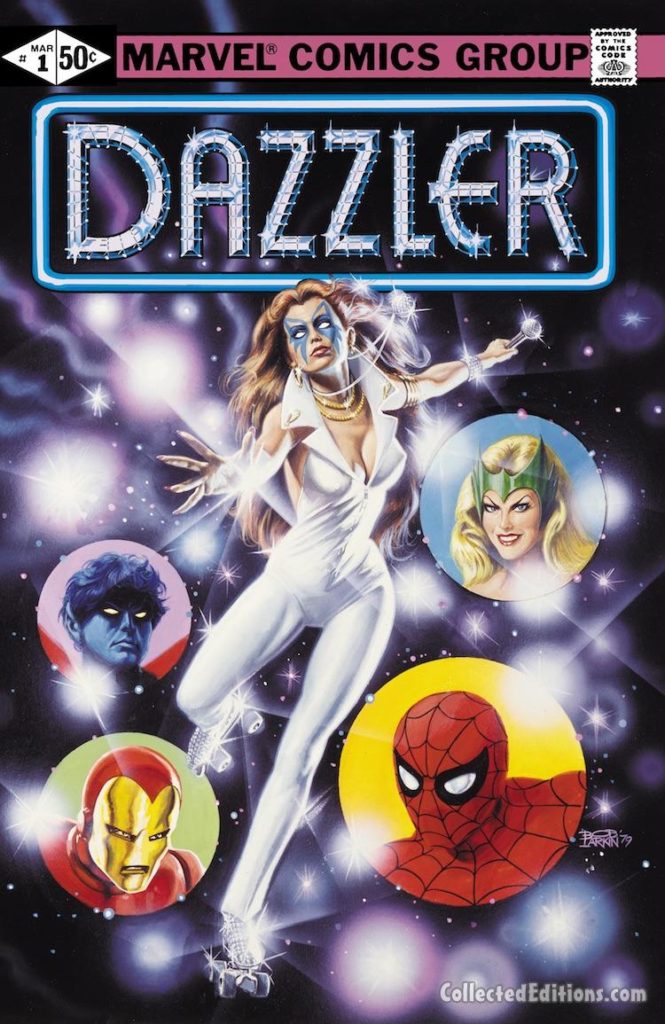 Dazzler #1 cover; painted art, Bob Larkin