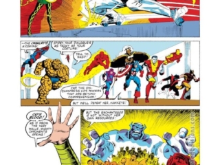 Dazzler #2, pg. 9; pencils, John Romita Jr.; inks, Alfredo Alcala Dazzler #2, pg. 9; pencils, John Romita Jr.; inks, Alfredo Alcala; Enchantress, Uncanny X-Men, Thing, Spider-Man