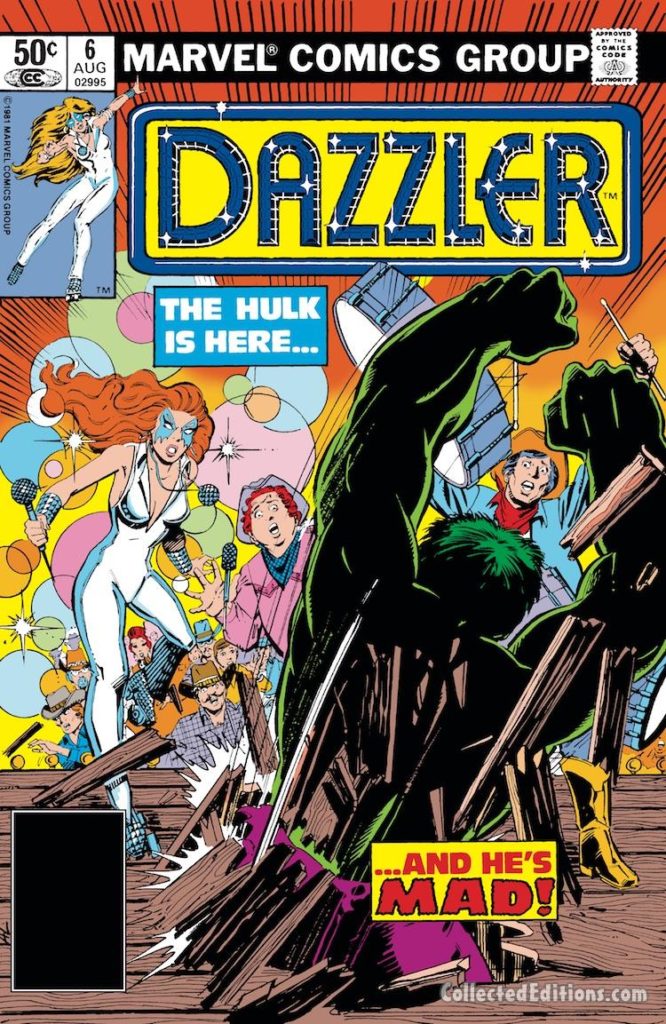 Dazzler #6 cover; pencils and inks, Bob Layton; Incredible Hulk