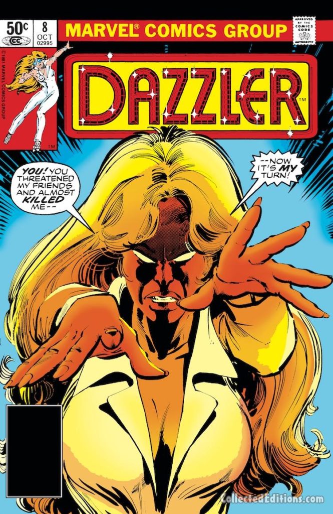 Dazzler #8 cover; pencils, Bill Sienkiwicz; inks, Klaus Janson