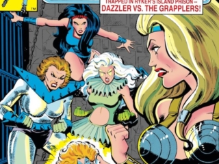 Dazzler #13 cover; pencils, John Romita Jr.; inks, Bob Layton Dazzler #13 cover; pencils, John Romita Jr.; inks, Bob Layton