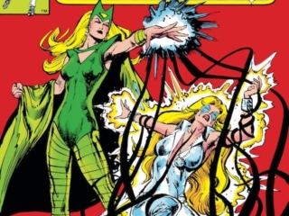 Dazzler #16 cover; pencils and inks, Bill Sienkiewicz Dazzler #16 cover; pencils and inks, Bill Sienkiewicz; Enchantress, Amora