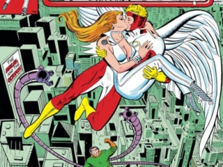 Dazzler #17 cover; pencils, Frank Springer; inks, Vince Colletta Dazzler #17 cover; pencils, Frank Springer; inks, Vince Colletta; Doctor Octopus, Angel, X-Men, Warren Worthington III