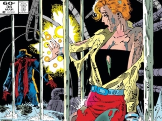 Dazzler #36 cover; pencils and inks, John Byrne; Tatterdemalion