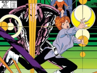 Dazzler #37 cover; pencils, Mary Wilshire; inks, John Byrne; Diana Simon, Revenge Inc