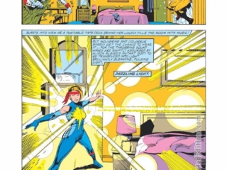 Dazzler #38, pg. 15; pencils, Paul Chadwick; inks, Butch Guice; Colossus, Wolverine, X-Men