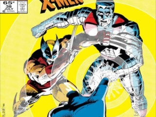 Dazzler #38 cover; pencils and inks, Jackson Guice; Versus the X-Men, Colossus, Wolverine