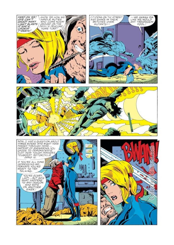 Dazzler #41, pg. 7; pencils, Paul Chadwick; inks, Butch Guice; Oz Chase