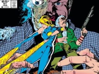 Dazzler #41 cover; pencils, Paul Chadwick; inks, Jackson Guice ; OZ Chase, Dust