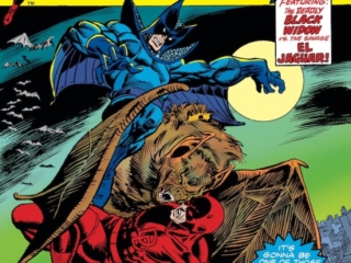 Daredevil #122 cover; pencils, Gil Kane; Black Widow, Blackwing