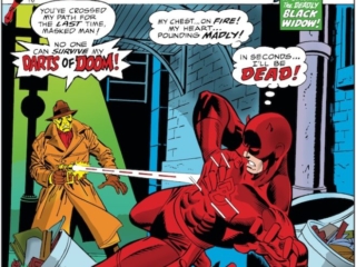 Daredevil #124 cover; pencils, Gil Kane; inks, Frank Giacoia; Copperhead, Black Widow