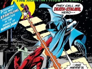 Daredevil #128 cover; pencils, Gil Kane; inks, Klaus Janson; Death-Stalker