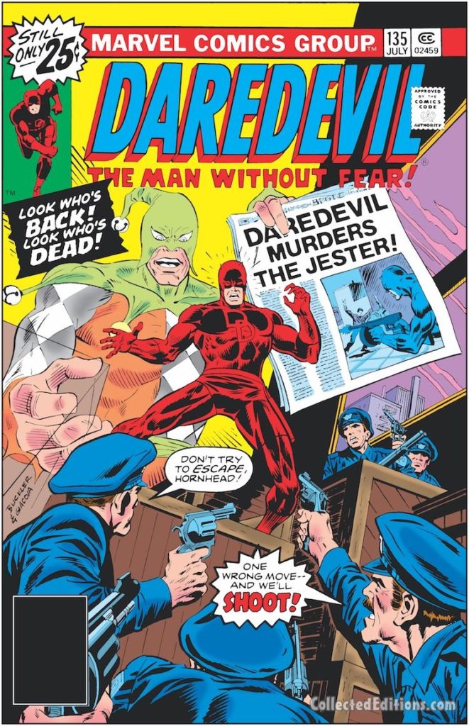 Daredevil #135 cover; pencils, Rich Buckler The Jester