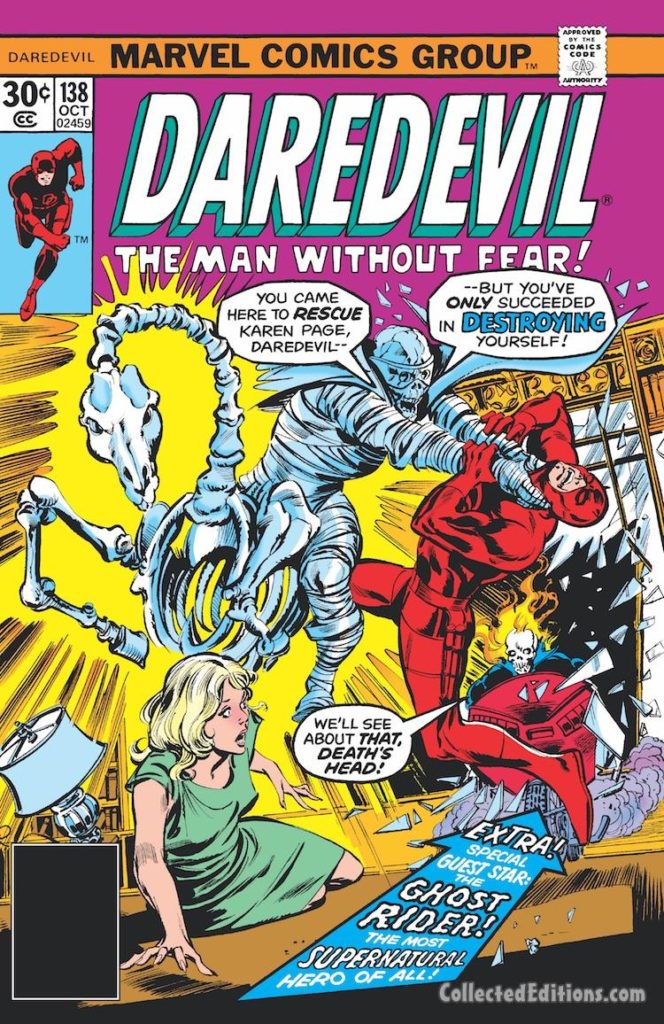 Daredevil #138 cover; pencils, Gene Colan; inks, Tom Palmer