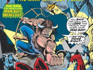 Daredevil #144 cover; pencils, Ed Hannigan; Man-Bull