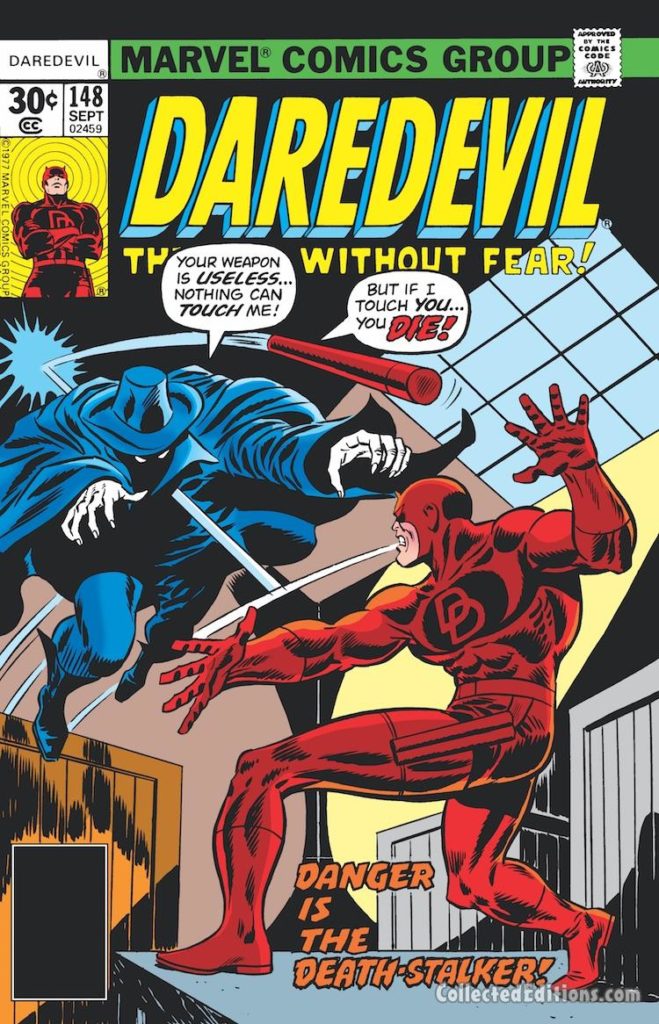 Daredevil #148 cover; pencils, Ron Wilson; Deathstalker