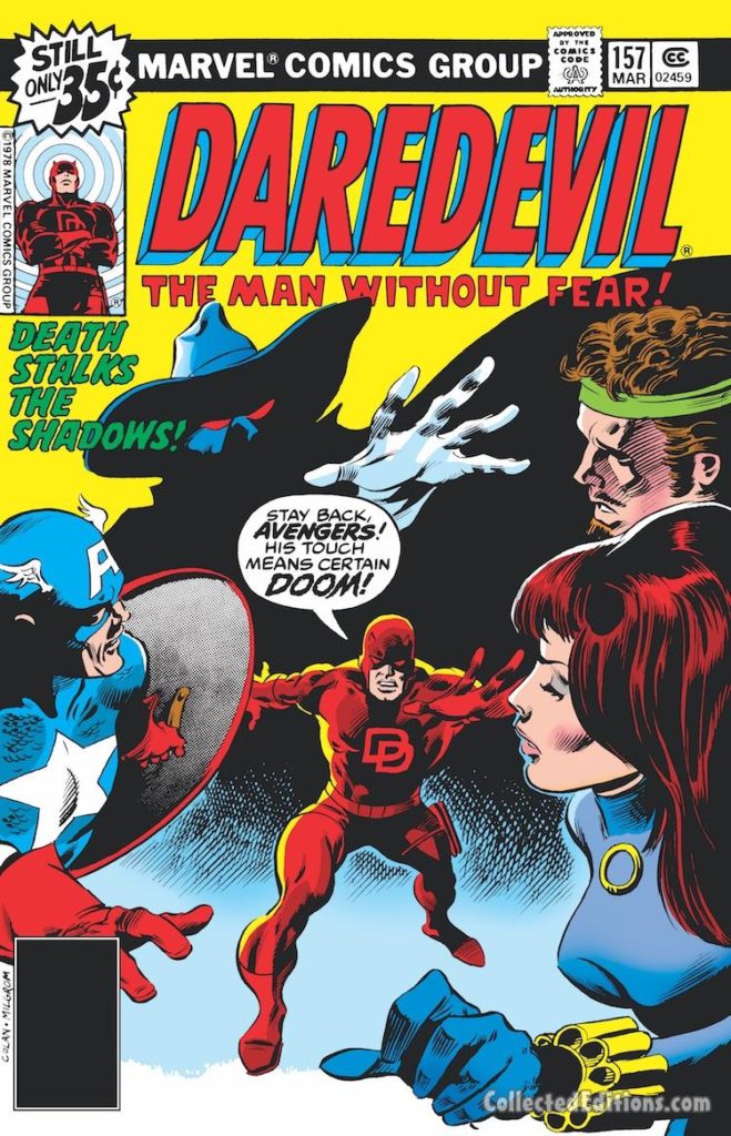 Daredevil #157 cover; pencils, Gene Colan; Death-Stalker