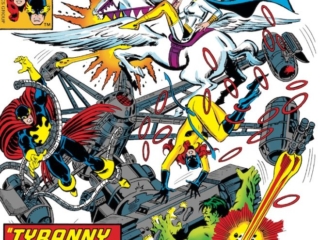 Defenders #59 cover; pencils, George P&eacute;rez; inks, Tony DeZuniga