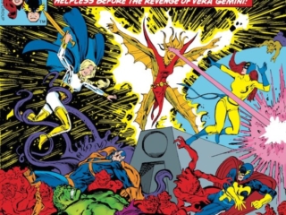 Defenders #60 cover; pencils, Ed Hannigan; inks, Alan Weiss