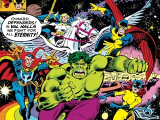 Defenders #67 cover; pencils, Herb Trimpe; inks, Joe Rubinstein