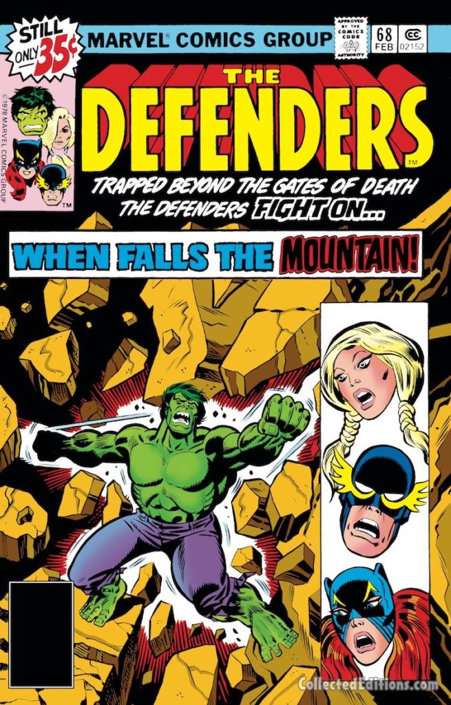 Defenders #68 cover; pencils, Herb Trimpe; inks, uncredited