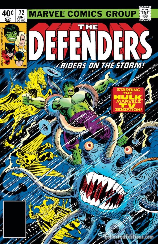 Defenders #72 cover; pencils, Herb Trimpe; inks, Al Milgrom