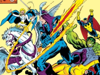 Defenders #73 cover; pencils, Herb Trimpe; inks, Don Perlin; Wizard King