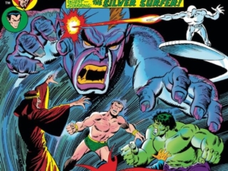 Defenders #11 cover; pencils and inks, Sal Buscema; Silver Surfer, Chandu