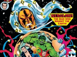 Defenders #14 cover; pencils and inks, Sal Buscema; Nebulon