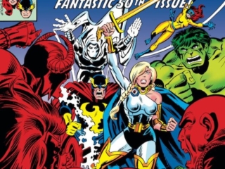 Defenders #50 cover; pencils and inks, Al Milgrom; Valkyrie, Hulk, Hellcat, Patsy Walker, Nighthawk, Moon Knight, War Against the Zodiac